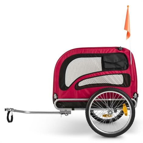 Remorque vélo pour chien DoggyRide Original Trailer rouge-gris - Britch  Lite accouplement porte-bagages