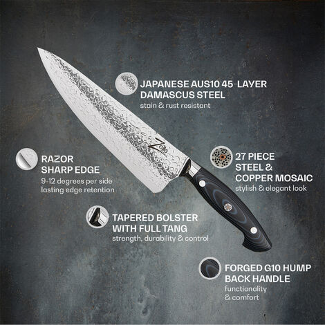 Ensemble de couteaux de cuisine pro Swiss -ensemble de couteaux de chef- ensembles de
