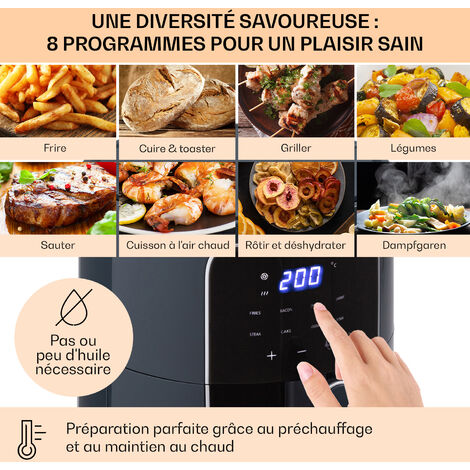 Klarstein Friteuse Air Fryer Friteuse Sans Huile Friteuse à Air