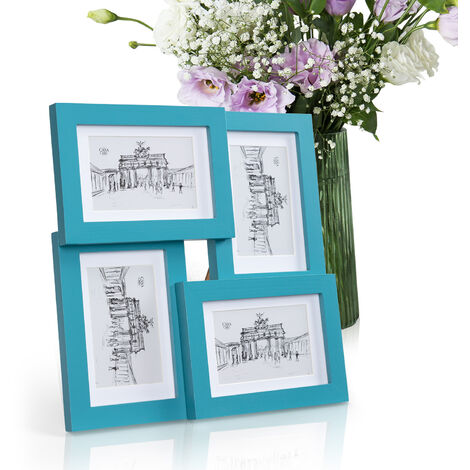 Lot De 12 Cadres Photo 10x15 Cm Noir - Présentation Horizontale Ou Verticale - Pour Mur Ou Bureau - Design Classique Sobre - 8