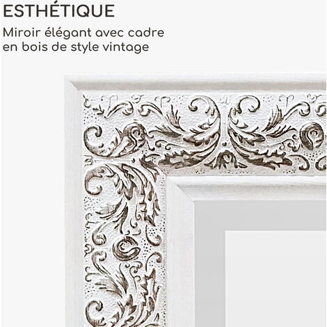 Miroir Avec Cadre En Bois Effet Marbre - Dimensions 48x38 Cm - Occasion Bon état