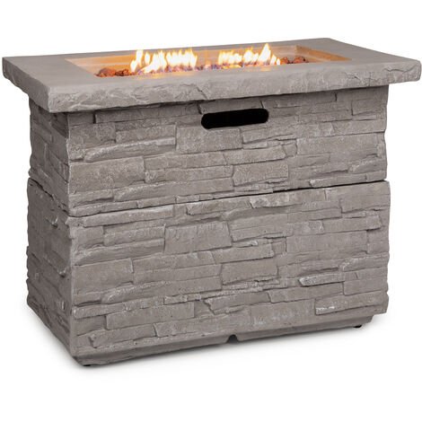 Chauffage à gaz - Blumfeldt anafi - 40.000btu/13kw - couverture brûleur en acier inoxydable - gris clair
