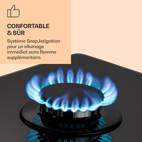 Klarstein Tables de Cuisson à Gaz, Plaque de Cuisson Gaz à 5 Brûleurs, Table de Cuisson Encastrable à 5 Feux de 11100W, Cuisiniere Gaz, Gaziniere Gaz avec Brûleurs en Acier Inoxydable, Cuisinières GPL