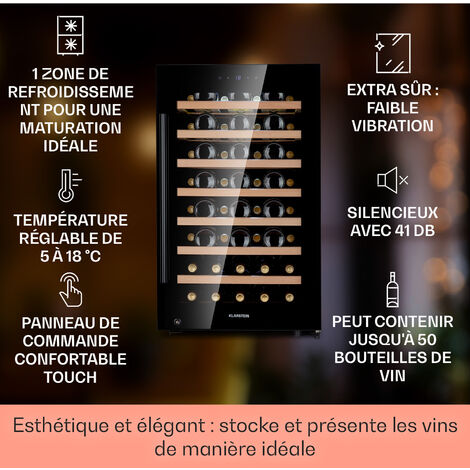Réigérateur à vin autonome, réigérateur à vin, 30 bouteilles, 90 L