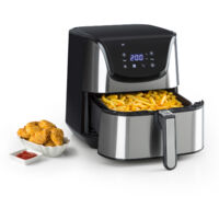 Klarstein – Friteuse sans huile 5,4L 1700W – Cuisson saine jusqu'à 80% moins de matières grasses – 8 programmes préprogrammés – Écran LCD tactile