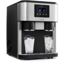 Klarstein – Machine à glaçons professionnelle 1.8L – Production 15 kg/24h – Glaçons classiques et crushed ice – Alarme de sécurité – Facile à nettoyer
