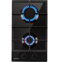 Klarstein – Plaque de cuisson gaz 2 feux 4000W – Brûleurs en acier inoxydable – Allumage électrique – Sécurité coupure de gaz – Dimensions 30x52cm