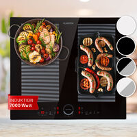 Klarstein – Plaque induction 7000W – 4 feux – Fonction Boost – Commande tactile – Encastrable – Surface vitrocéramique résistante
