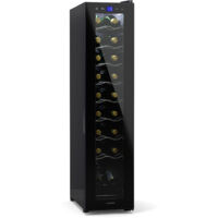 Klarstein – Cave à vin de vieillissement 50L – Pour 18 bouteilles – Température réglable 5-18°C – Porte en verre – Silencieuse 39 dB – Design Slim 45 cm