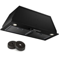 Klarstein – Hotte aspirante encastrable 72 cm – Débit d'air 520 m³/h – Silencieuse 57 dB – Éclairage LED – Minuterie et commandes tactiles – Évacuation ou recyclage