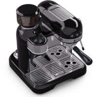 Klarstein Cafetiere avec Mousseur de Lait, Cafetières, Machines à Café et Machines à Expresso 20 Bar, Cafetière Electrique 1.4L,1550W, Moulin Intégré, Machine a Cafe ThermoBlock, Cappuccino, Latte
