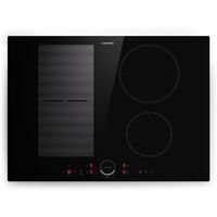 Klarstein – Plaque induction encastrée 7000W – 4 foyers – Flexzone VarioHeating – Surface vitrocéramique – Protection surchauffe – Cuisine noir