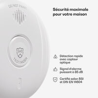Detecteur De Fumée Oneconcept Shd By Oneconcept Détecteur De Fumée Support Magnétique Signal D'alarme Detecteur Fumée