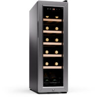 Klarstein Cave a Vin, Caves à Vin de Conservation de 32L, Porte en Verre, Cave a Vins à Zone Unique, Bar Int/Ext, Frigo Vin, Armoire a Vin, Cave a Vin de Vieillissement, Cave à Vin 12 Bouteilles
