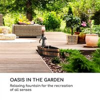 Starnberg Fontaine De Jardin Terrasse Pompe Manuelle 12w Fonte Boi