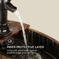 Starnberg Fontaine De Jardin Terrasse Pompe Manuelle 12w Fonte Boi