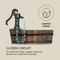 Starnberg Fontaine De Jardin Terrasse Pompe Manuelle 12w Fonte Boi