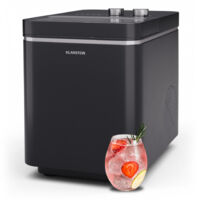 Klarstein IceCraft Machine à glaçons - 12 kg/24 h, Glaçons en 6 min, 2 tailles, machine à glaçons maison, petite machine à glaçons, design moderne, nettoyage auto, 150 W, noir