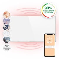 Klarstein Radiateur Infrarouge Mural Intelligent, Chauffage Infrarouge 720W, Panneau Chauffant Infrarouge, APP Mobile, Radiateur Electrique Extra Plat, Salle de Bain, Sans CO2, Faible Conso d'Energie