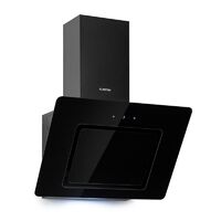 Klarstein – Hotte aspirante inclinée 60cm – Débit d'air 300m³/h – Écran tactile – Éclairage LED – Silencieuse 65dB – Filtre en aluminium