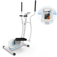 Vélo elliptique Klarfit Myon – Volant d'inertie 12 kg – Système SilentBelt – 8 niveaux de résistance – Support tablette compatible Kinomap