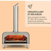 Diavolo Four à granulés pour pizza avec pierre à pizza Thermomètre Acier inoxydable