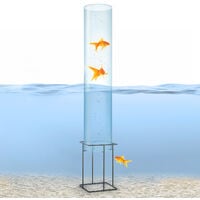 Skydive 100 tour à poissons 100 cm Ø 20 cm acrylique métal transparent