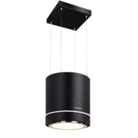 Klarstein – Hotte îlot aspirante Ø 38 cm 540 m³/h – Classe A – Extraction ou recyclage – Filtres à charbon actif inclus