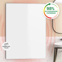 Klarstein – Radiateur infrarouge mural 960W – Panneau chauffant extra plat pour salle de bain – Protection IP54 – Économie d'énergie