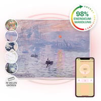 Klarstein Radiateur Infrarouge Mural Intelligent, Chauffage Infrarouge 500W, Panneau Chauffant Infrarouge, APP Mobile, Radiateur Electrique Extra Plat, Salle de Bain, Sans CO2, Faible Conso d'Energie