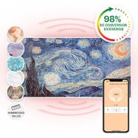 Klarstein Radiateur Infrarouge Mural Intelligent, Chauffage Infrarouge 700W, Panneau Chauffant Infrarouge, APP Mobile, Radiateur Electrique Extra Plat, Salle de Bain, Sans CO2, Faible Conso d'Energie