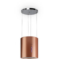 Klarstein – Hotte aspirante d'îlot Ø35cm – Débit 558 m³/h – Éclairage LED – Filtres à charbon actif inclus – Installation facile