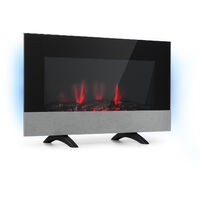 Klarstein – Cheminée électrique décorative 2000W – Télécommande, minuterie, effet flammes LED – Chauffage à poser pour ambiance chaleureuse