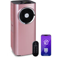 Klarstein – Climatiseur mobile silencieux 12 000 BTU – 3 en 1 : climatiseur, ventilateur, déshumidificateur – Mode nuit 50 dB – Application et télécommande