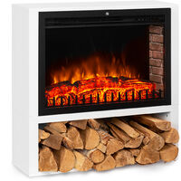 Klarstein – Cheminée électrique décorative 1000W/2000W – Télécommande – Effet flammes 3D-LED – Système anti-basculement – Pour espaces confinés