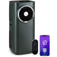 Klarstein – Climatiseur mobile 5 en 1 11500 BTU – Ventilateur, déshumidificateur, purificateur d'air – Contrôle par application – Silencieux 50 dB – Pour 37 à 51 m²