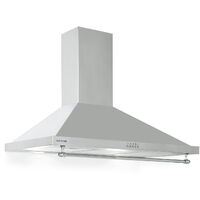 Klarstein – Hotte aspirante décorative 90 cm – Débit 610 m³/h – Classe A – Éclairage LED – Filtres à graisse amovibles – Mode recyclage possible