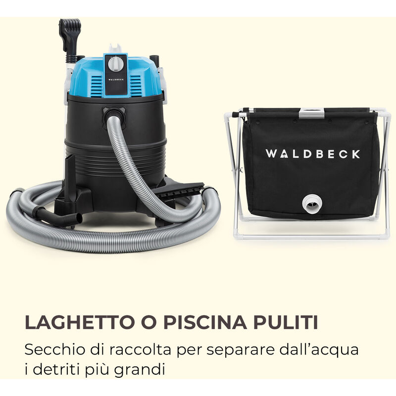 Lakeside Power sacchetto di raccolta aspiratore per laghetti 30l sacchetto  filtrante nero