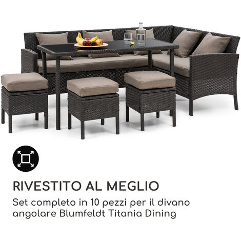 Blumfeldt Titania Dining Set imbottitura riferimenti parti 10 100% Poliestere Marrone 