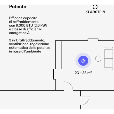 Klarstein Breeze Box 9K Smart PAC - Climatizzatore Modalità 3 in 1 ...