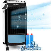 Sistema di Umidificazione Oneconcept CTR-1 V2 Cool Line Raffrescatore Evaporativo 4 in 1 65 Watt Portata dAria 400m/³//h Funzione di Purificazione dellAria e Ionizzazione Bianco
