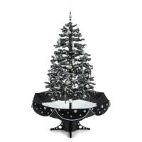oneconcept Everywhite Albero di Natale Innevato 180cm LED Musica Decorazioni