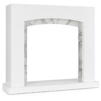 Studio Frame II - Alloggiamento per camino, MDF, decorazione in marmo