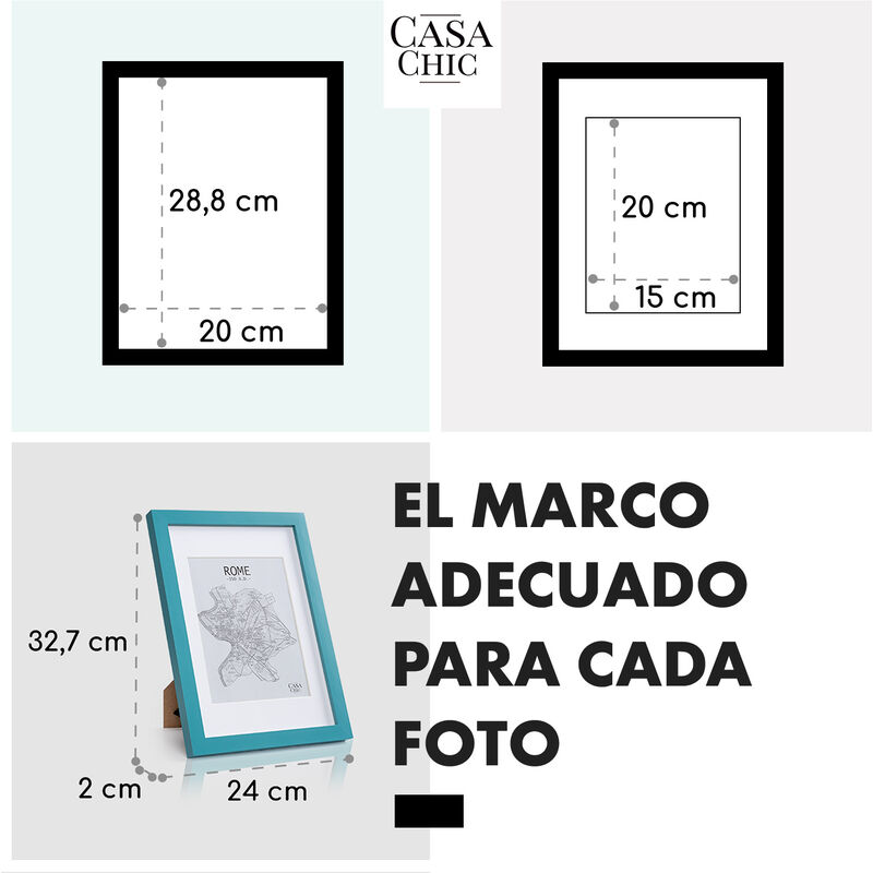 Casa Chic Marco de fotos Clapton rectangular DIN A4 28,7 x 20 cm fotos  paspartú