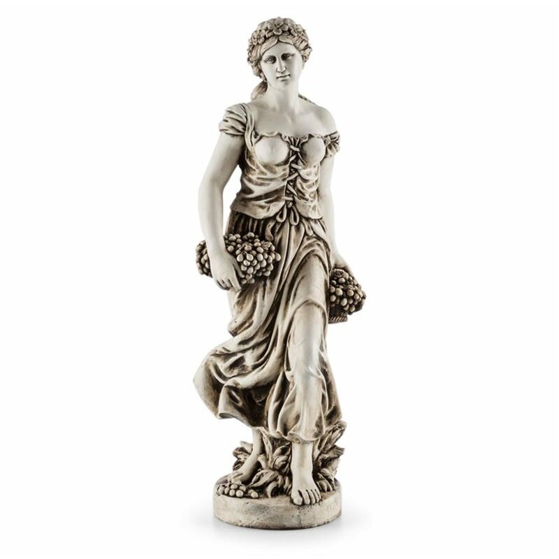 Clara blumfeldt Ceres Escultura con Estilo clásico 1,2 m de Altura Resistente a Intemperie Hecha de Fibra de Vidrio y Cemento Estable Estatua Decorativa Diosa Griega 