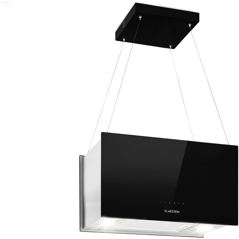 Klarstein Kronleuchter L Campana extractora de isla 60 cm salida 590m³/h LED táctil Negro