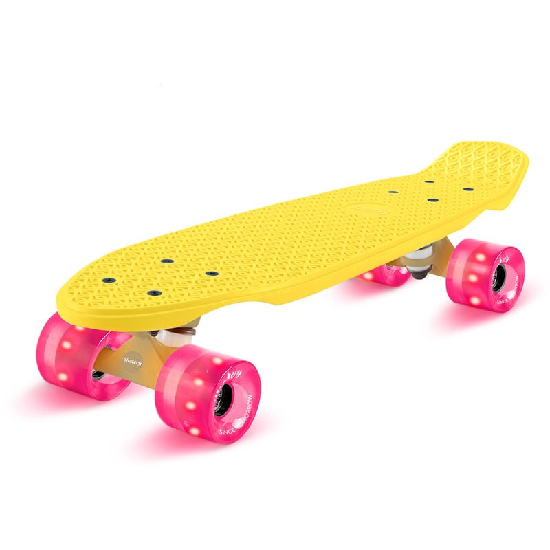 fun pro Mini Cruiser Monopatín Patinete de acrobacias Tabla de PP 100kg Ruedas con led Dureza PU: 88A