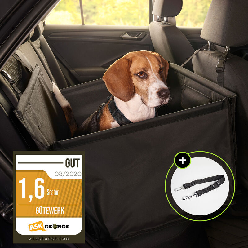 Gütewerk Asiento Perro coche para pequeños y medianos silla estable porta seguro con acces by brunolie de rocky plegable flexible