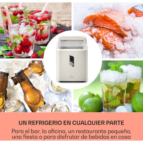 Klarstein Maquina de Hielo para Casa Portátil 2,5L, Ice Maker 12