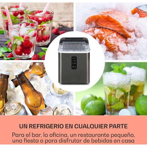 Klarstein Maquina de Hielo para Casa Portátil 2,5L, Ice Maker 12